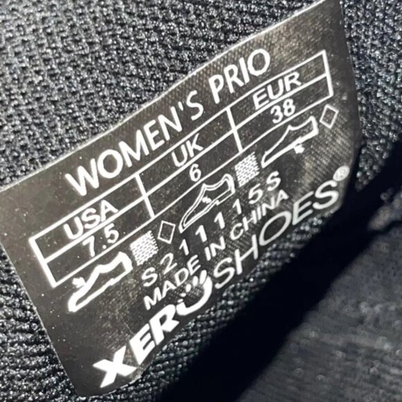 Xero Shoes Prio Barefoot Minimalist Black Blue Running Shoes Sneaker Women's 7.5 - Picture 8 of 9